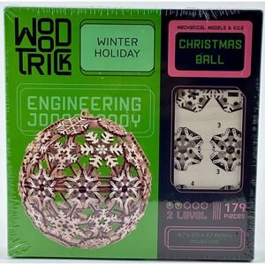 Wood Trick Christmas Ball Winter Holiday Mechanical‎ Model Kit 179 Pieces